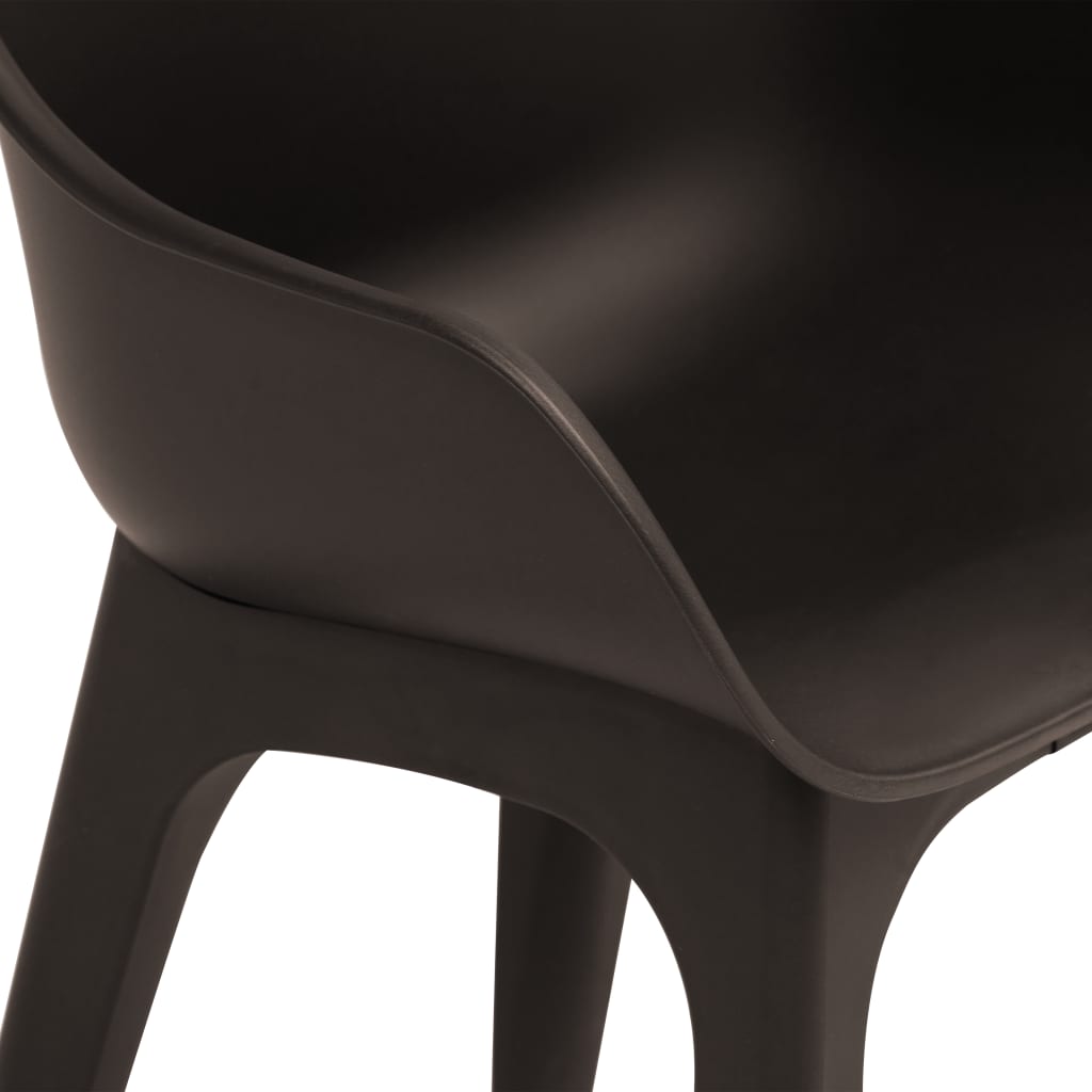 vidaXL Zahradní židle s područkami 2 ks hnědé plastové
