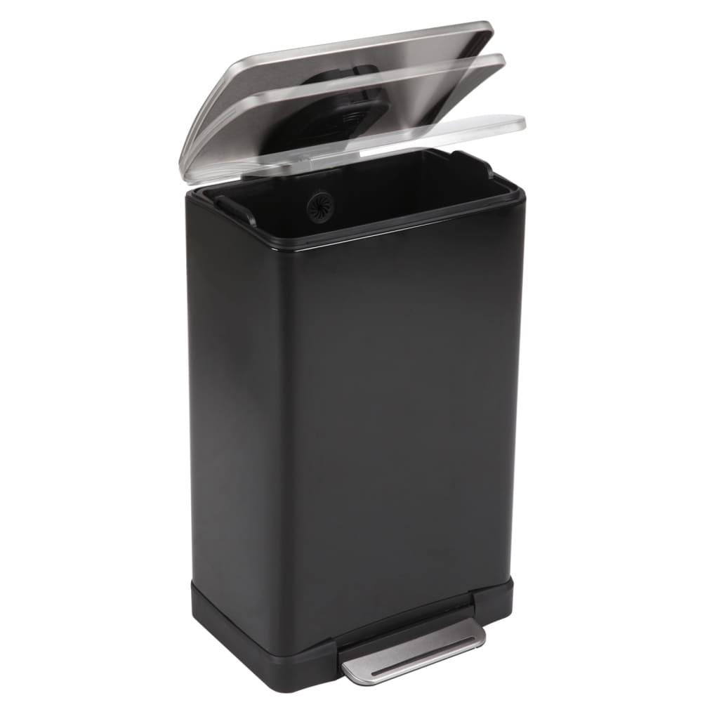 EKO Pedálový odpadkový koš E-Cube 40 l matně černý