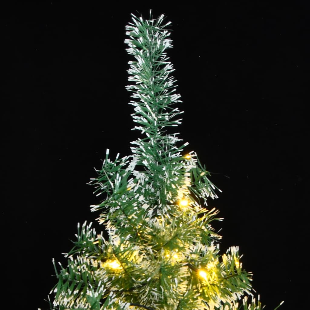 vidaXL Umělý vánoční stromek se 150 LED a sněhem 120 cm
