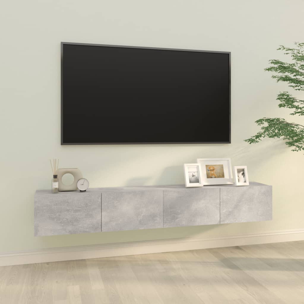 vidaXL Nástěnné TV skříňky 2 ks betonově šedé 100x30x30 cm kompozit