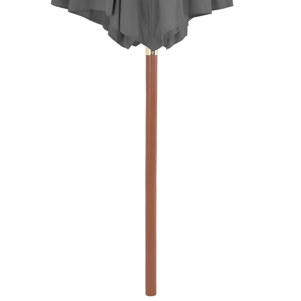vidaXL Zahradní slunečník s dřevěnou tyčí 300 cm antracitový