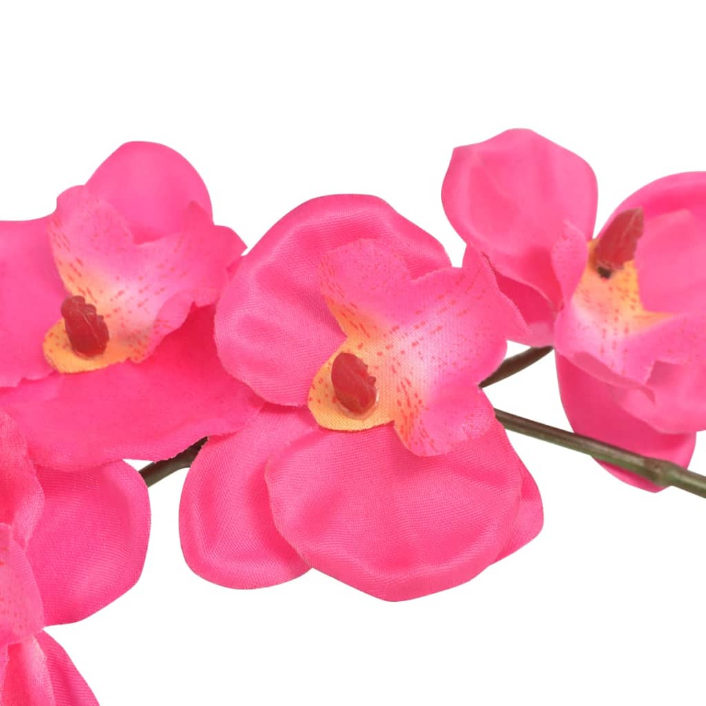 vidaXL Umělá rostlina orchidej s květináčem 30 cm červená