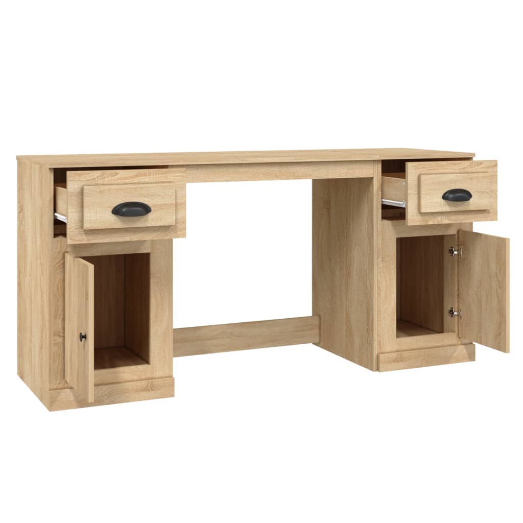 vidaXL Psací stůl se skříňkou dub sonoma kompozitní dřevo