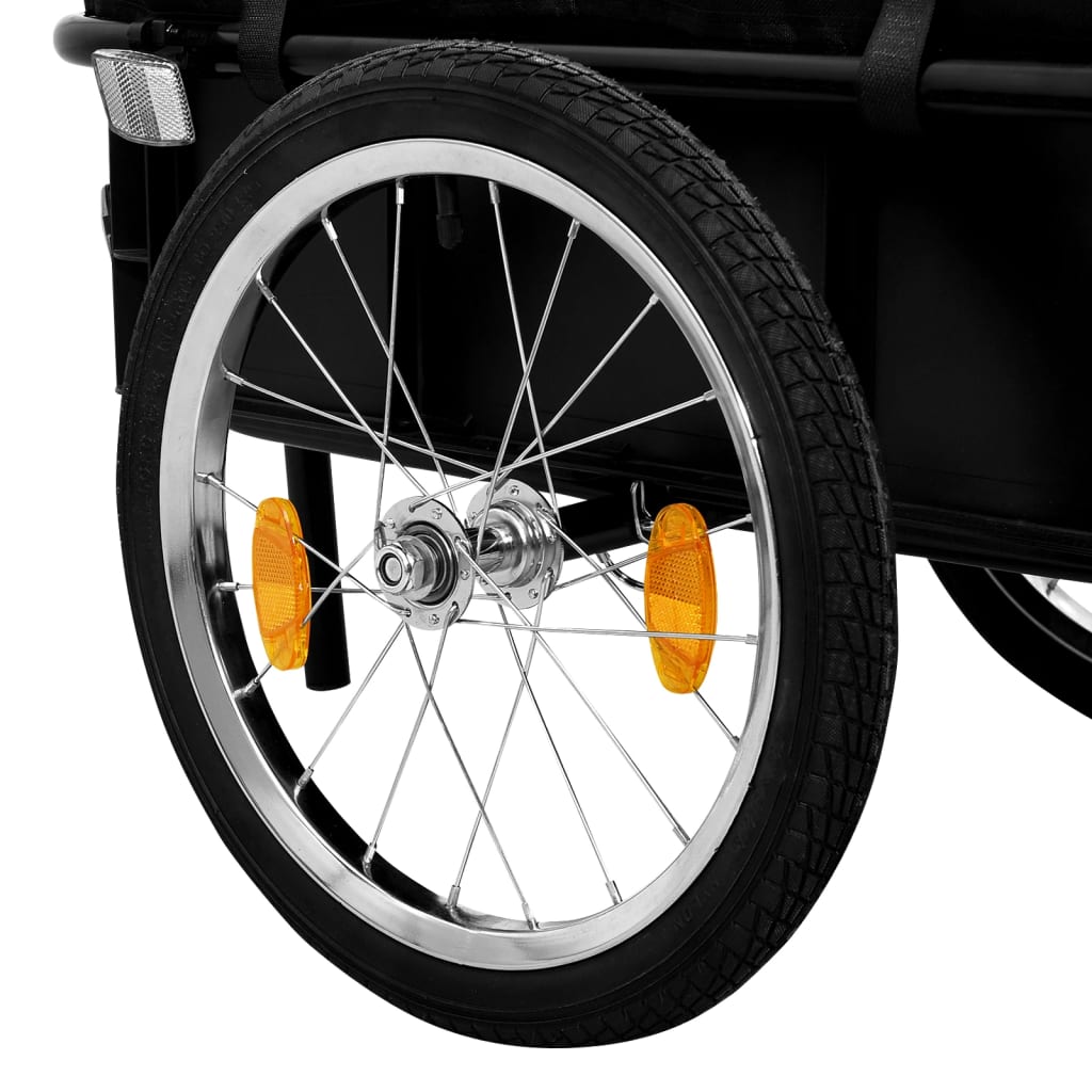 vidaXL Vozík za kolo / ruční vozík 155 x 60 x 83 cm ocel černý