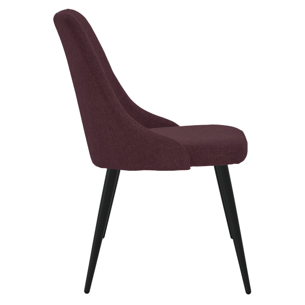 vidaXL Jídelní židle 4 ks fialové textil