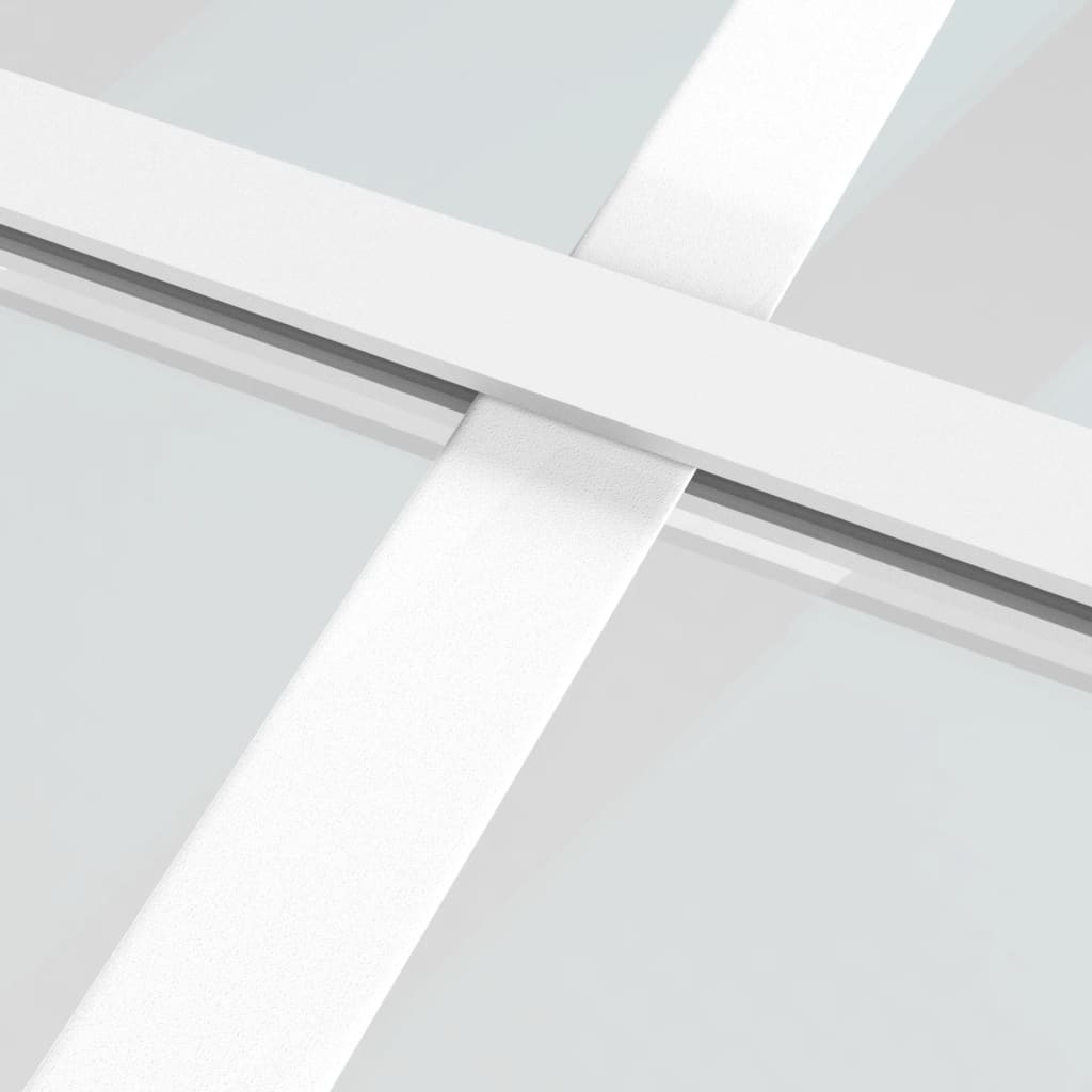 vidaXL Interiérové dveře 76 x 201,5 cm bílé matné sklo a hliník