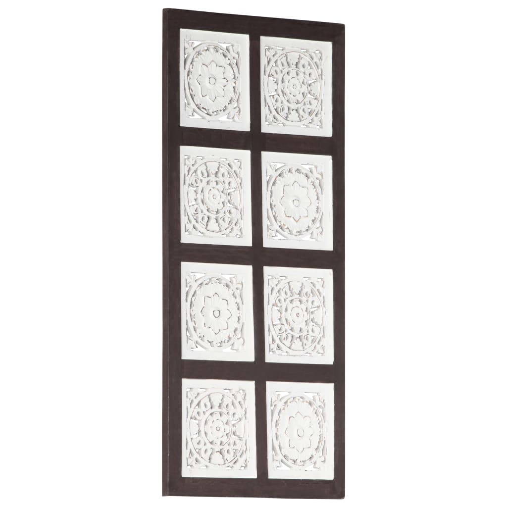 vidaXL Ručně vyřezávaný nástěnný panel MDF 40x80x1,5 cm hnědý a bílý