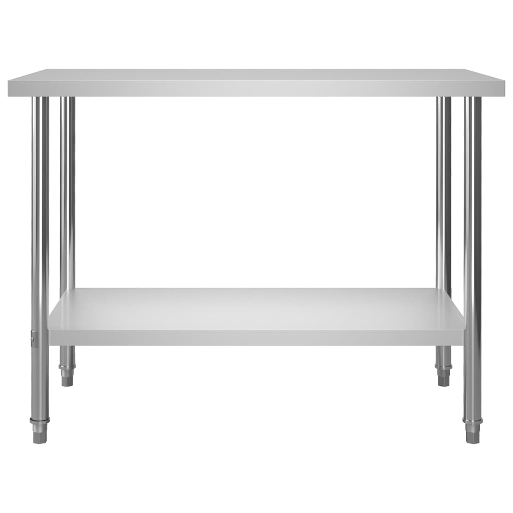 vidaXL Kuchyňský pracovní stůl s policí 120x60x150 cm nerezová ocel