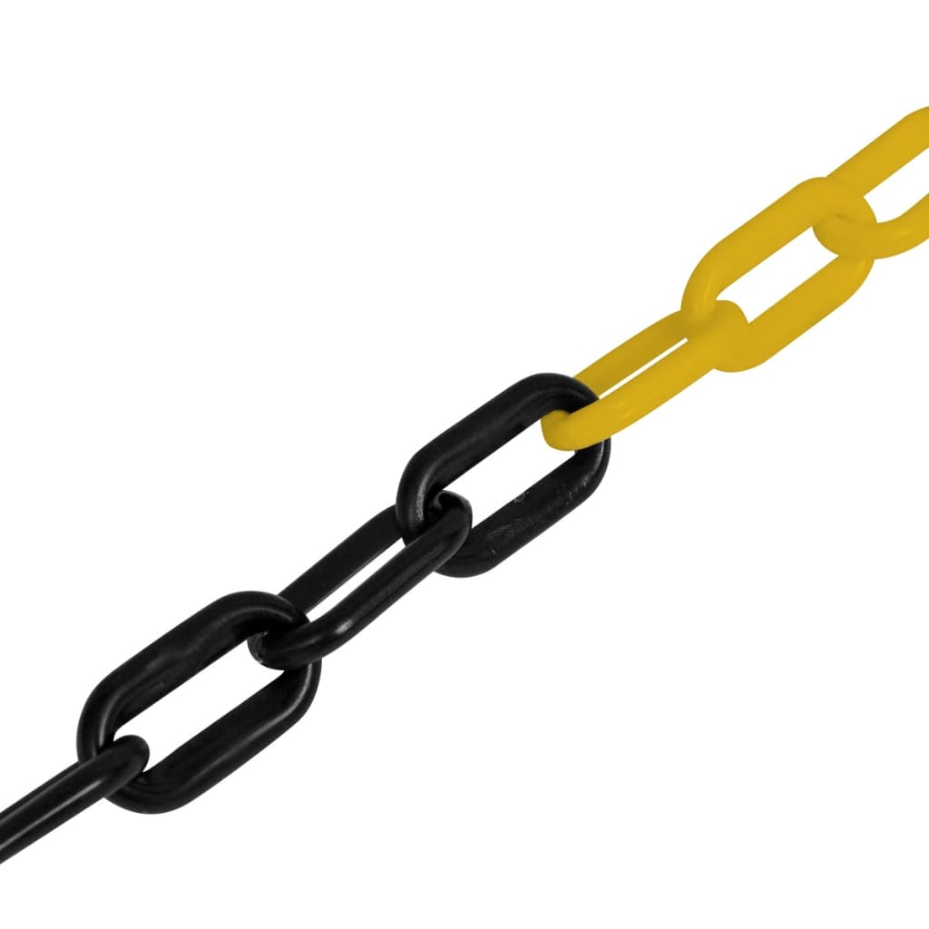 Plastový výstražný řetěz žluto-černý, 30 m