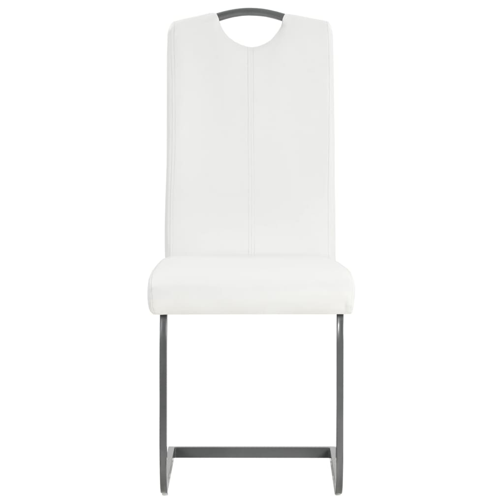vidaXL Konzolové jídelní židle 2 ks bílé umělá kůže
