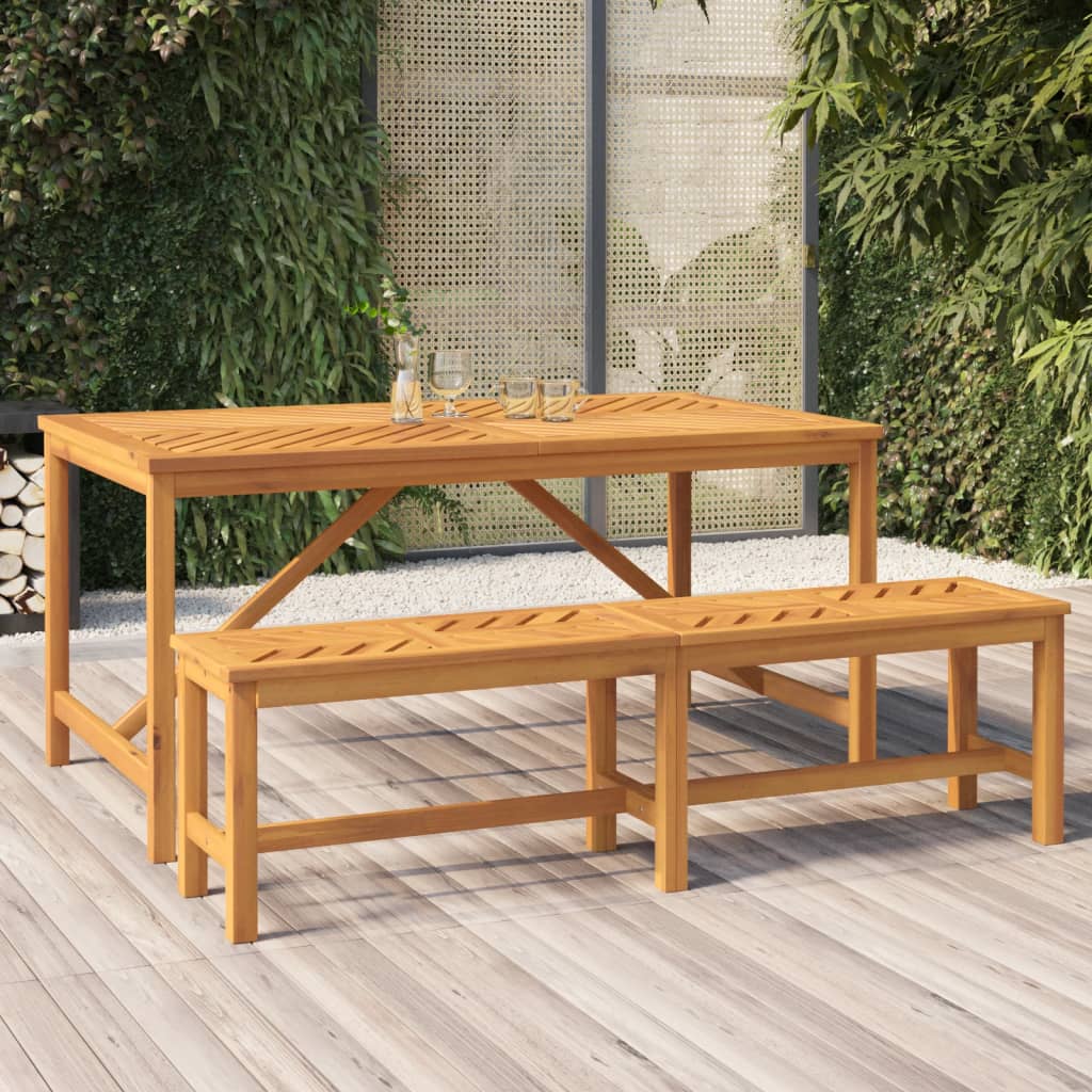 vidaXL Zahradní jídelní stůl 150 x 90 x 74 cm masivní akáciové dřevo
