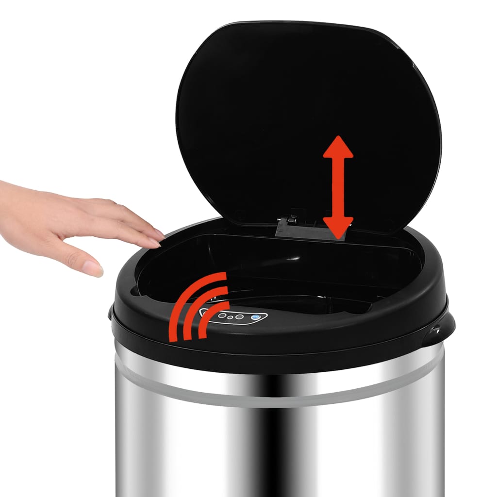 vidaXL Odpadkový koš s automatickým senzorem 30 l nerezová ocel