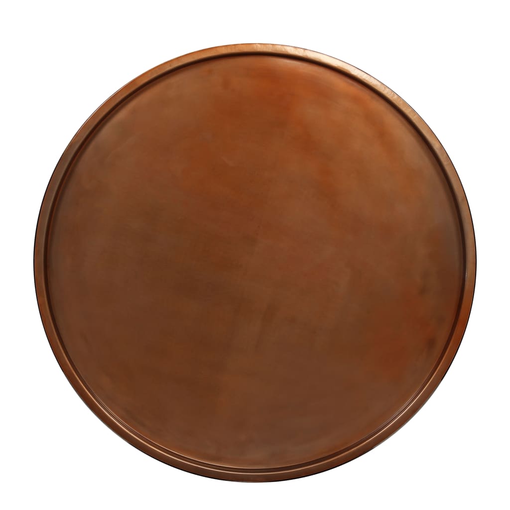 vidaXL Konferenční stolek, masivní sheeshamové dřevo a ocel, 68 cm