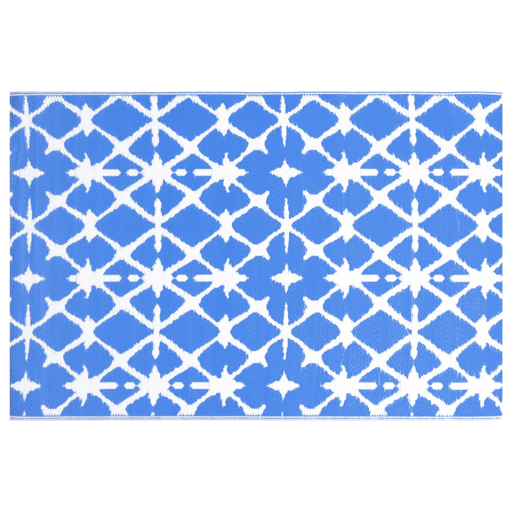 vidaXL Venkovní koberec modrý a bílý 160 x 230 cm PP