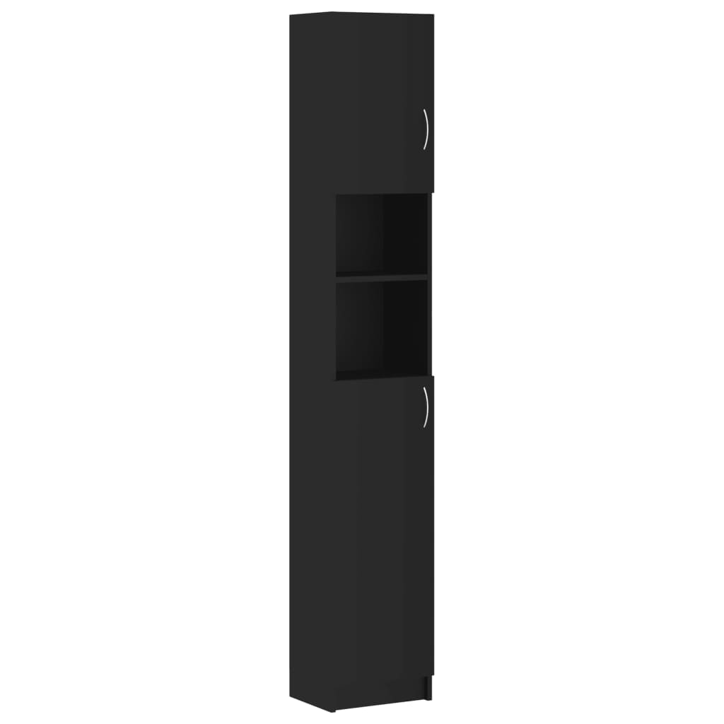 vidaXL Koupelnová skříňka černá 32 x 25,5 x 190 cm dřevotříska