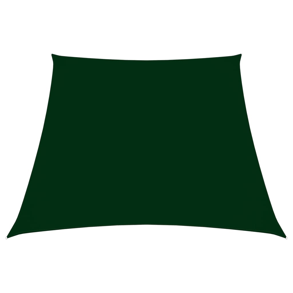 vidaXL Stínicí plachta oxfordská látka lichoběžník 3/5x4m tmavě zelená