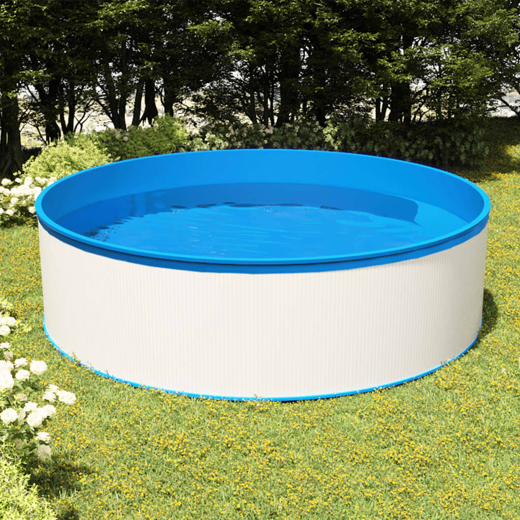 vidaXL Nadzemní bazén se závěsným skimmerem a čerpadlem 350x90 cm bílý