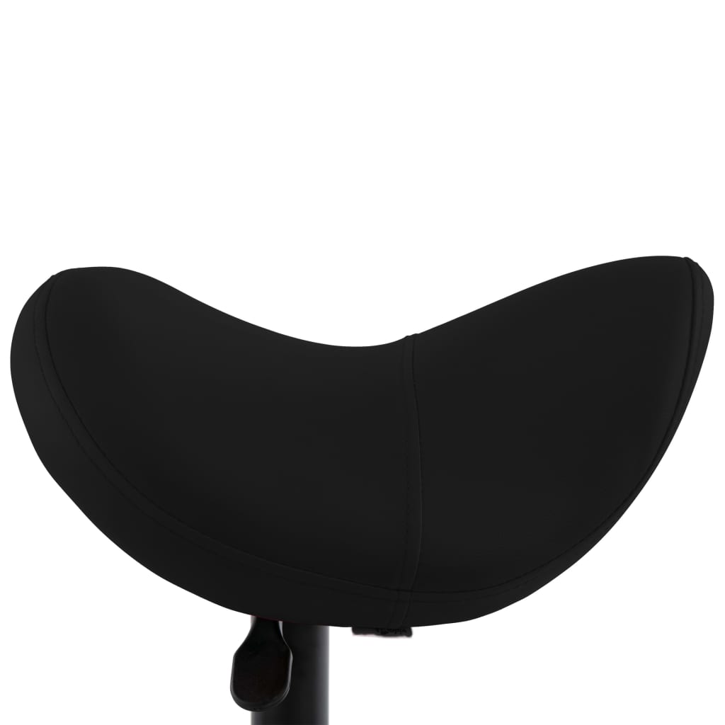 vidaXL Pracovní stolička černá umělá kůže