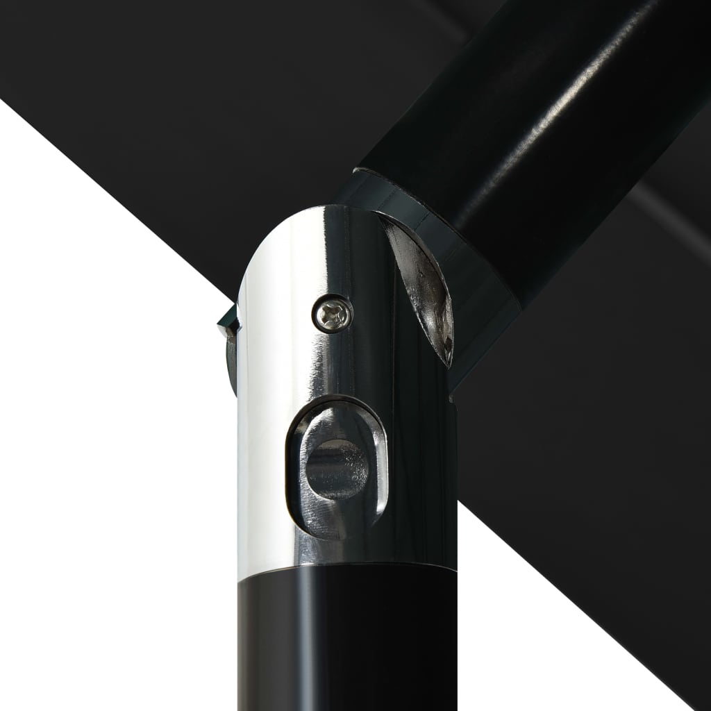 vidaXL 3stupňový slunečník s hliníkovou tyčí černý 3,5 m