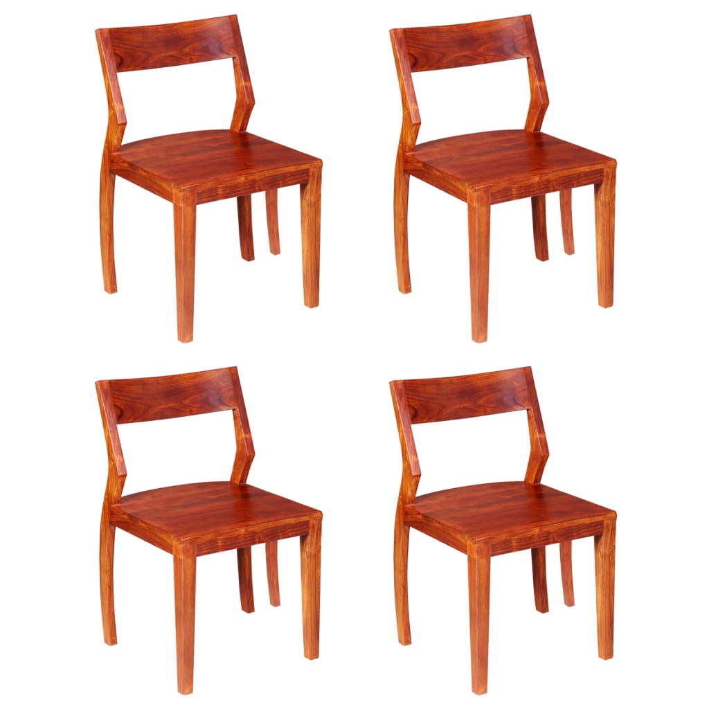 vidaXL Jídelní židle 4 ks masivní akáciové dřevo sheesham