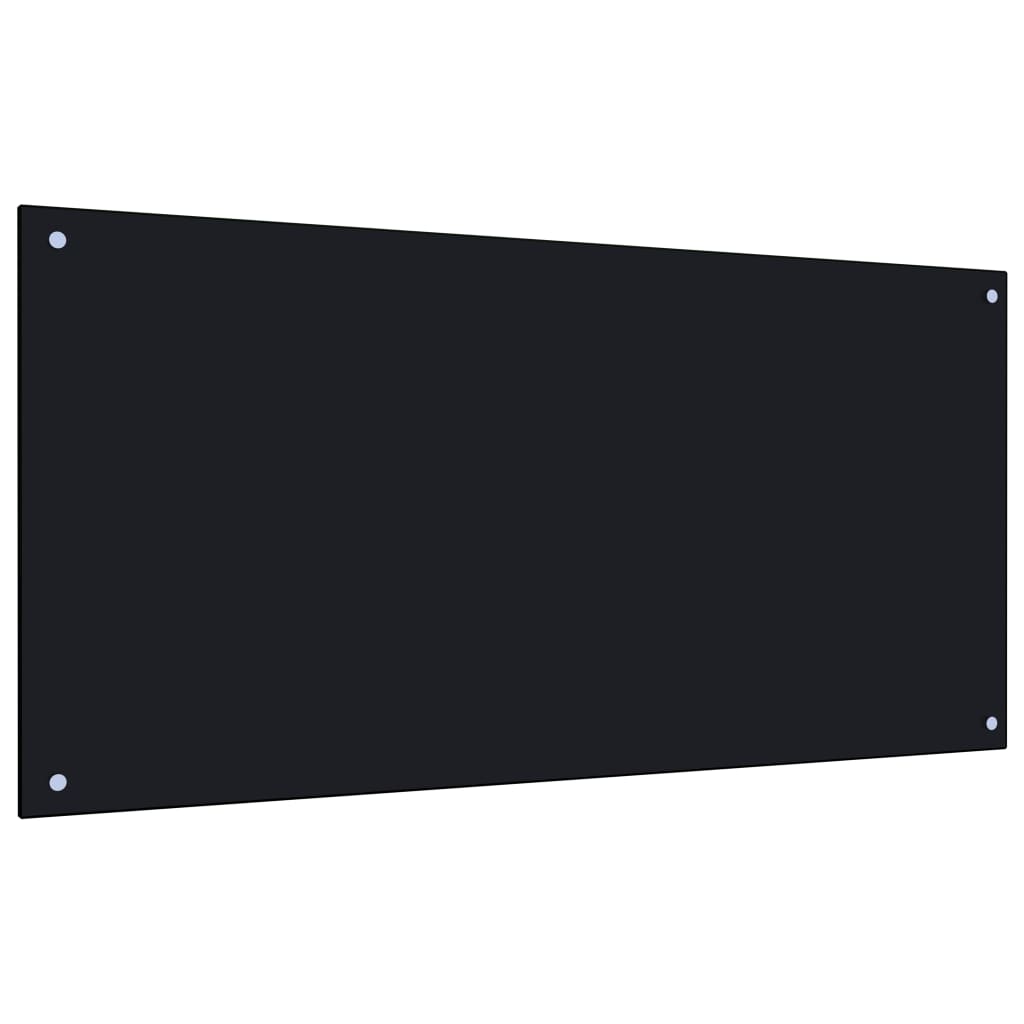 vidaXL Kuchyňský panel černý 120 x 60 cm tvrzené sklo
