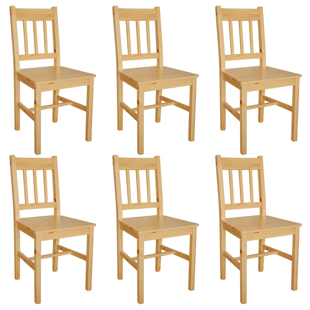 vidaXL Jídelní židle 6 ks borové dřevo