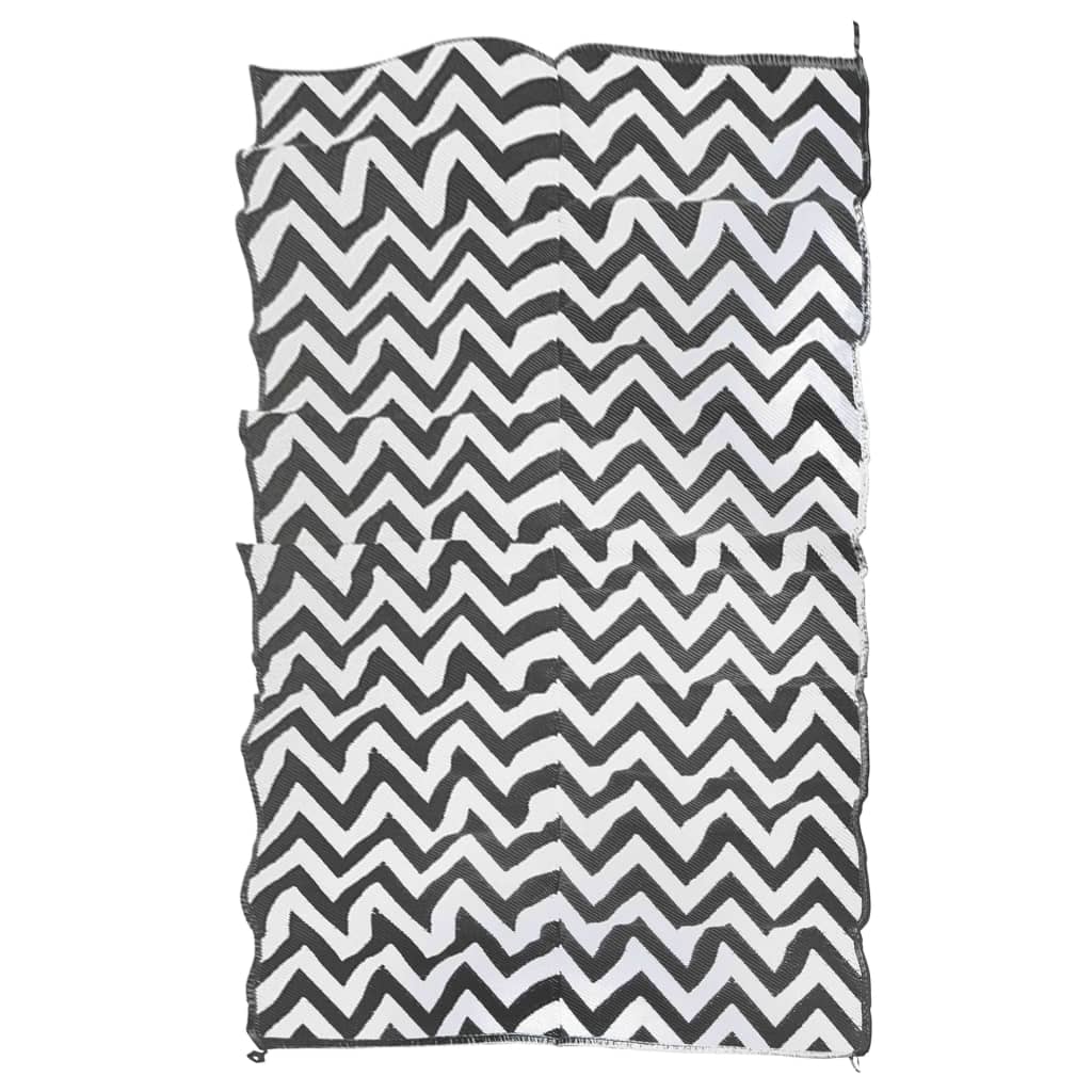Bo-Camp Venkovní koberec Chill mat XL Wave 2,7 x 3,5 m černobílý