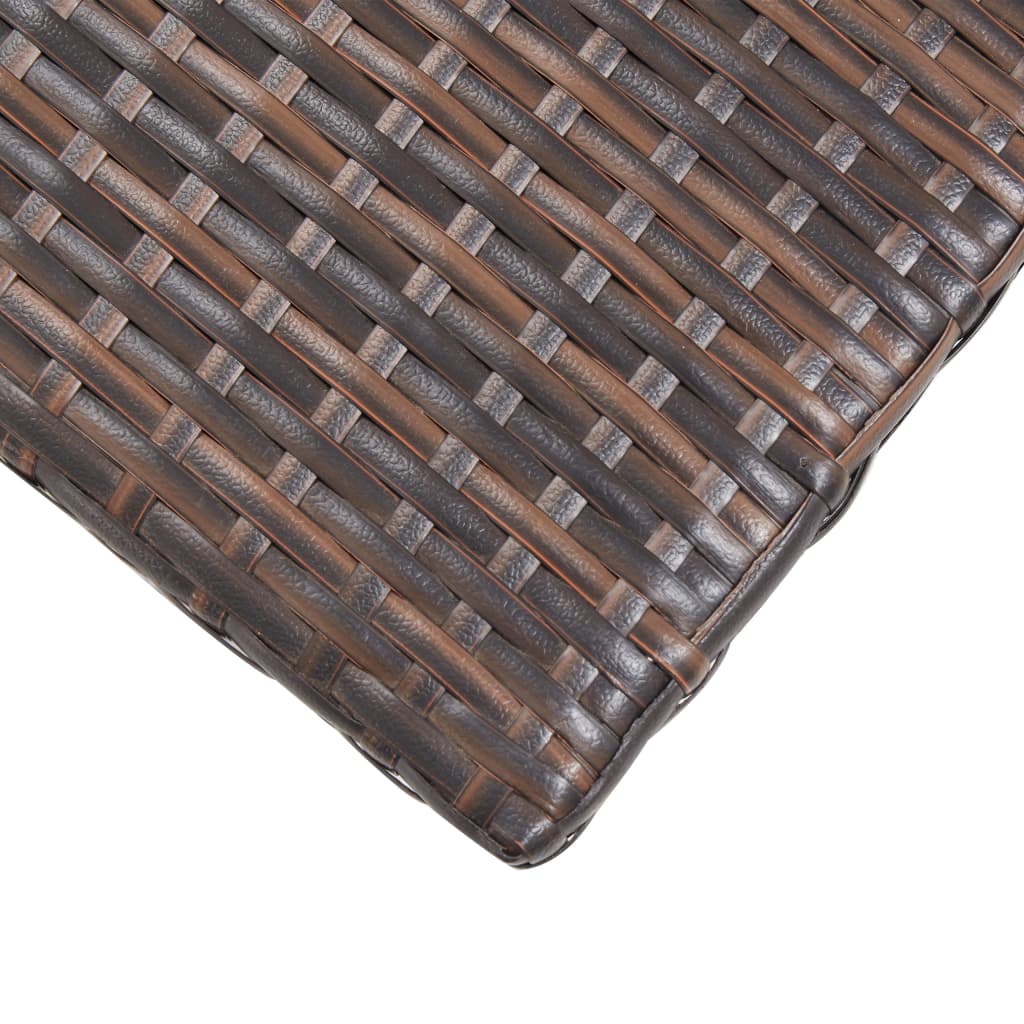 vidaXL Čajový stolek hnědý 50 x 50 x 47 cm polyratan
