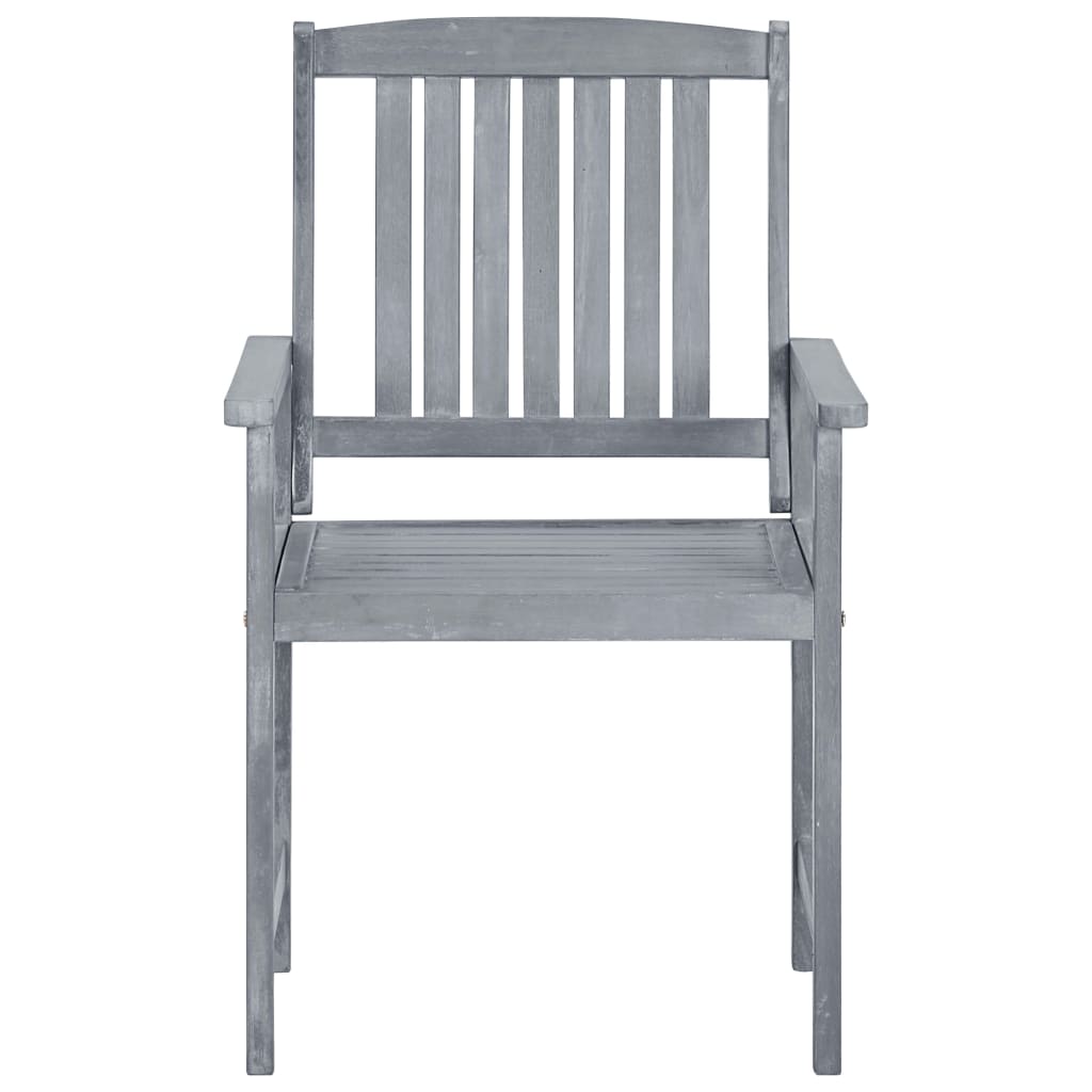 vidaXL Zahradní židle 2 ks šedé masivní akáciové dřevo