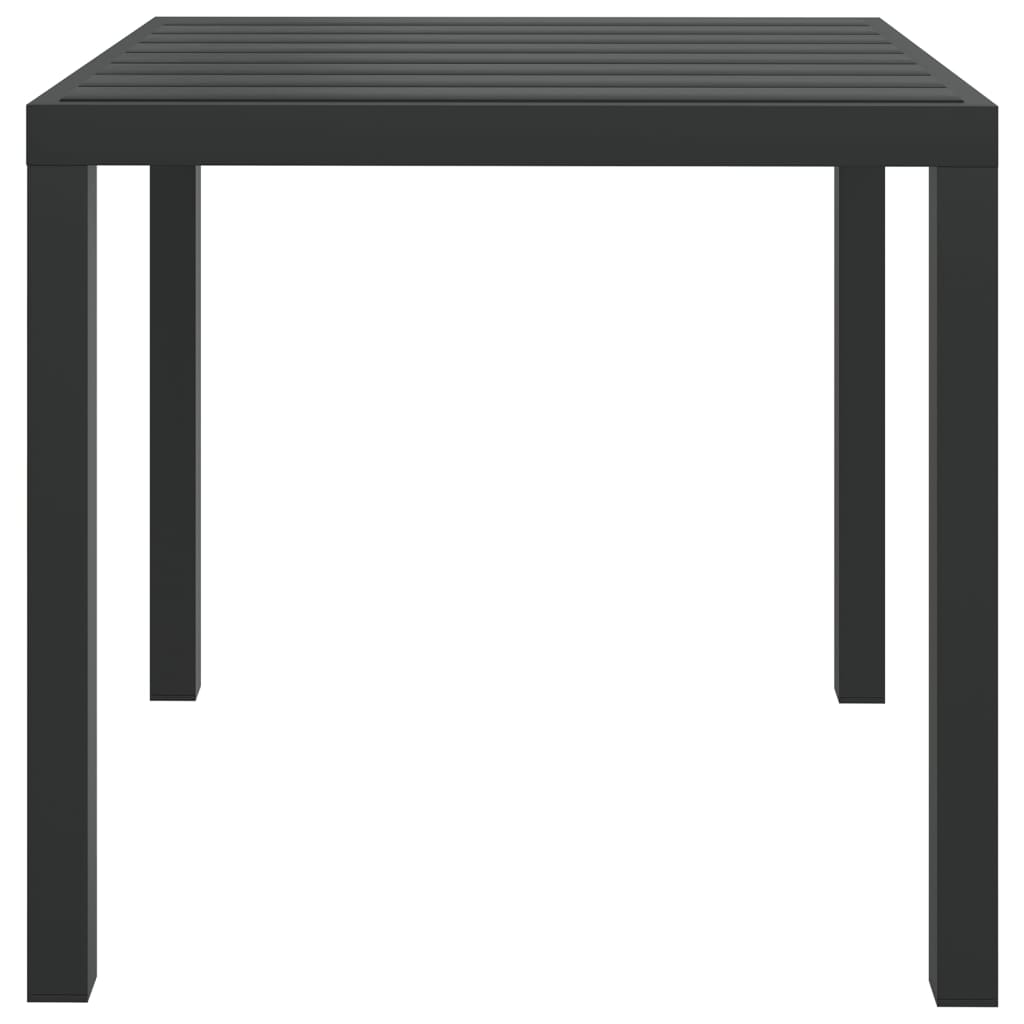 vidaXL Zahradní stůl černý 80 x 80 x 74 cm hliník a WPC