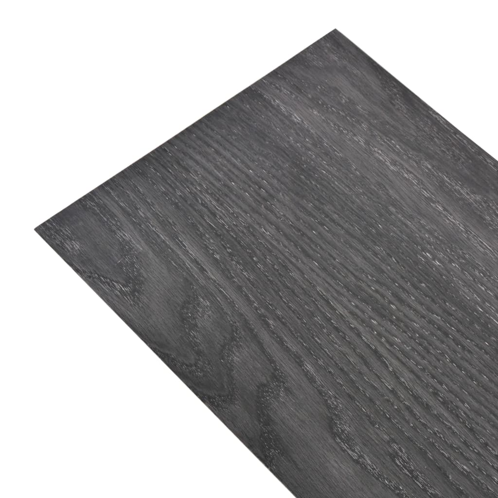 vidaXL Nesamolepicí PVC podlahová prkna 4,46 m² 3 mm černá