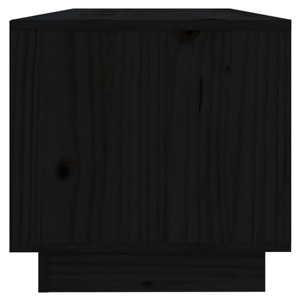 vidaXL TV skříňka černá 90 x 35 x 35 cm masivní borové dřevo