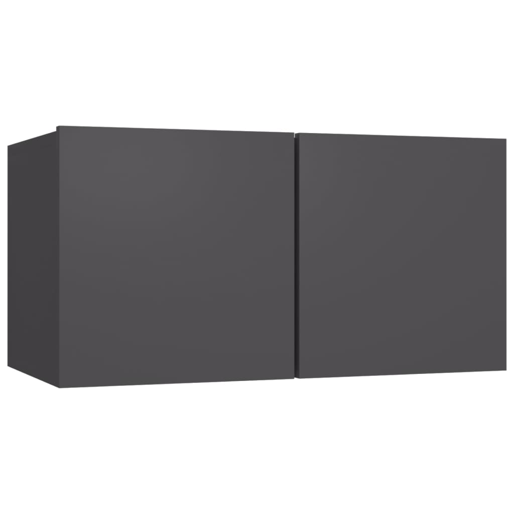 vidaXL Závěsné TV skříňky 2 ks šedé 60 x 30 x 30 cm
