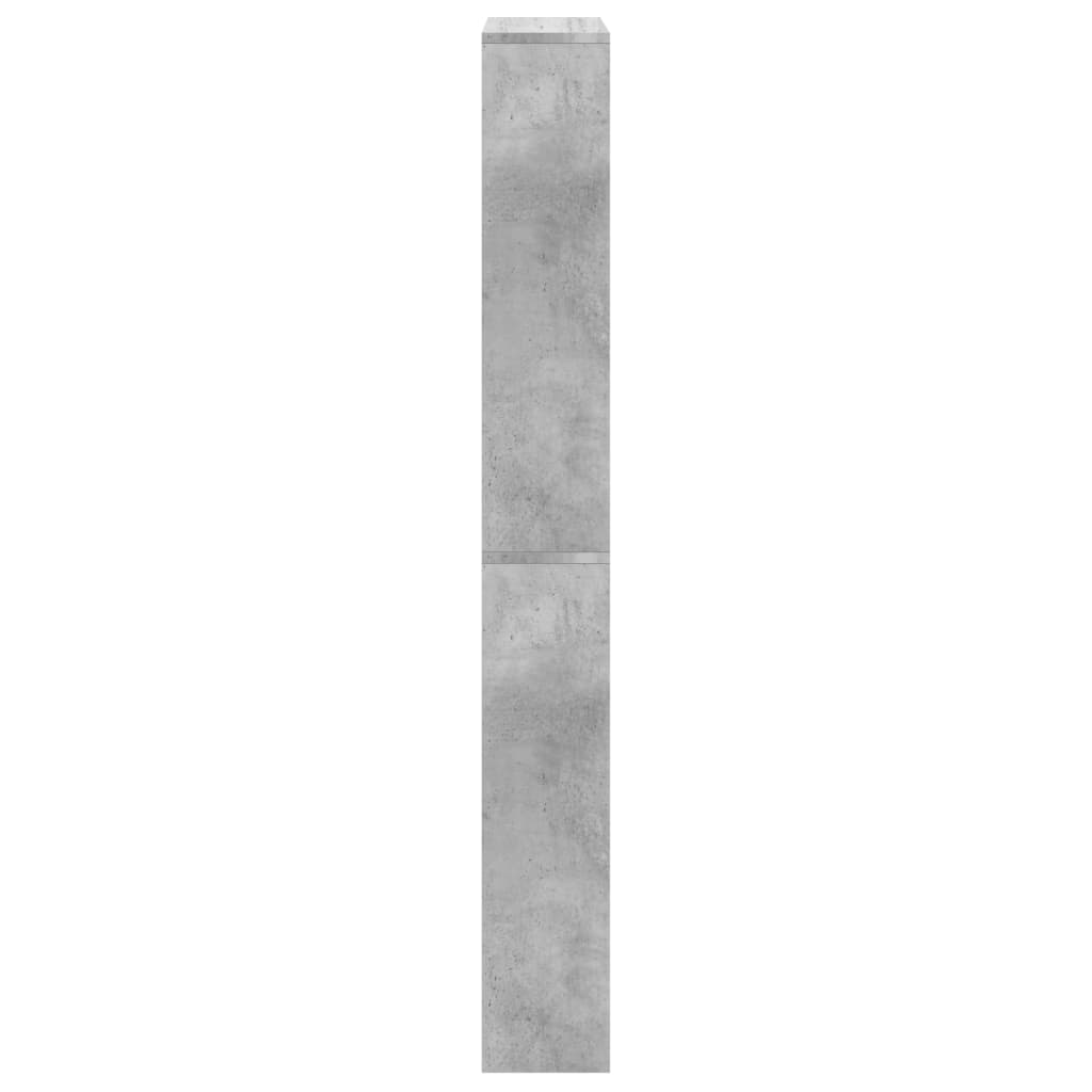 vidaXL Botník se zrcadlem 4patrový betonově šedý 63 x 17 x 134 cm