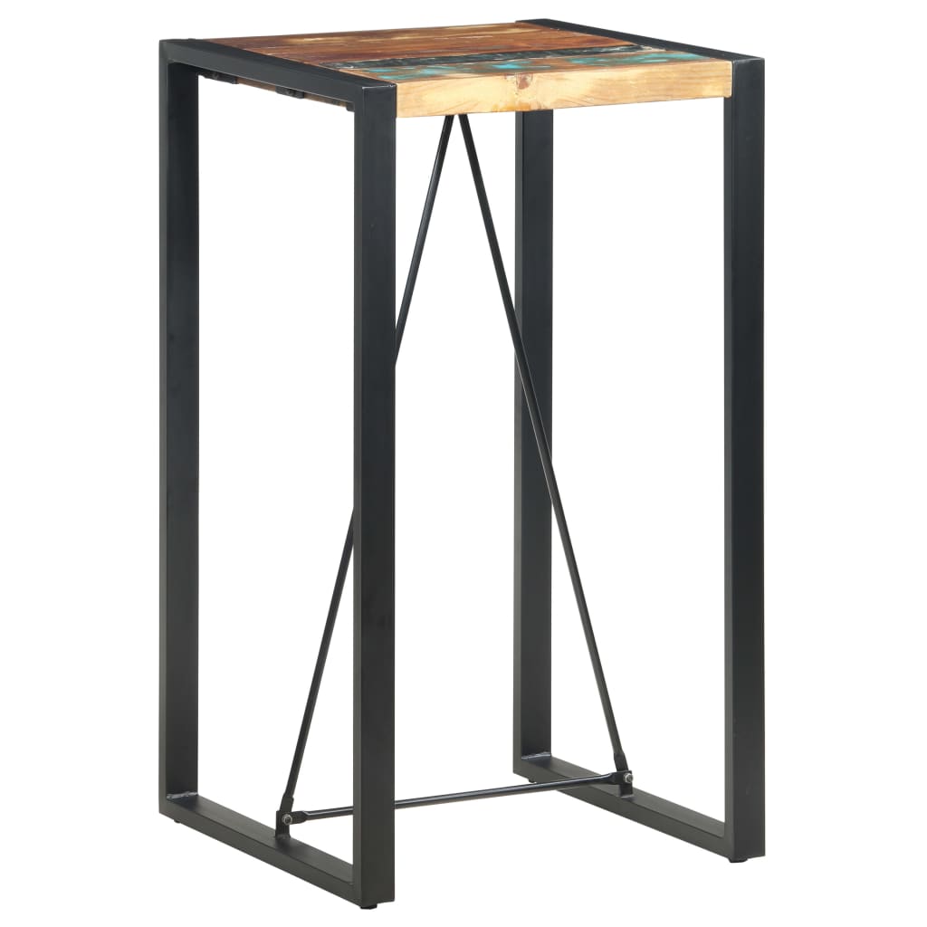 vidaXL Barový stůl 60 x 60 x 110 cm masivní recyklované dřevo