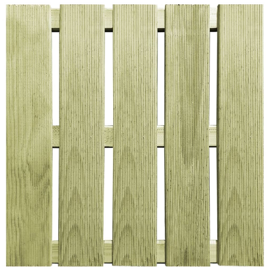 vidaXL 12 ks terasové dlaždice 50 x 50 cm dřevo zelené