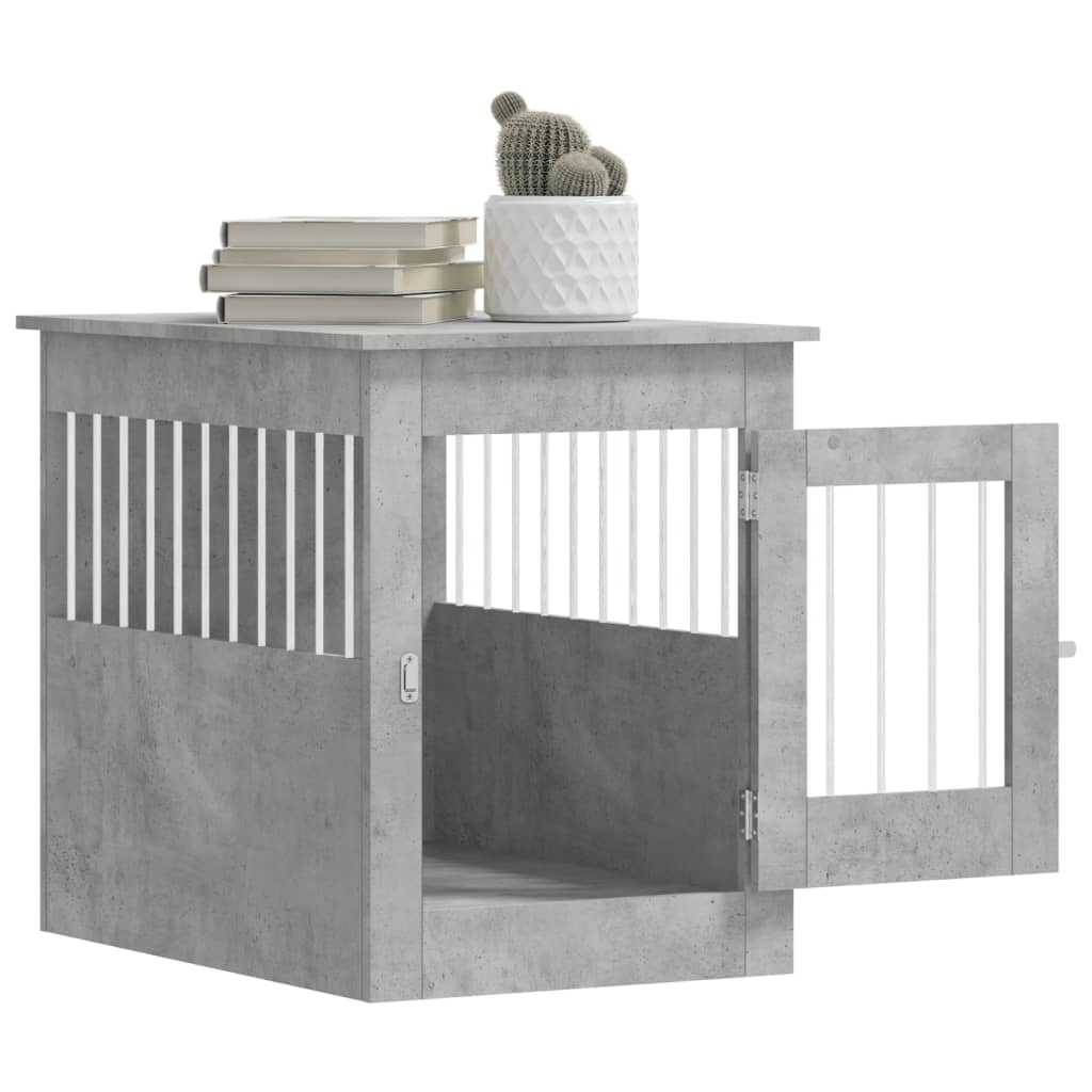 vidaXL Psí bouda a koncový stolek betonově šedá 55x80x68 cm kompozit