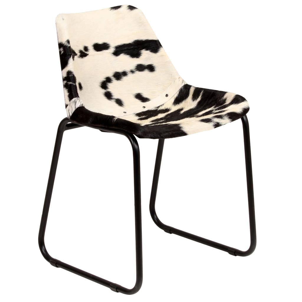 vidaXL Jídelní židle 2 ks z pravé kozí kůže
