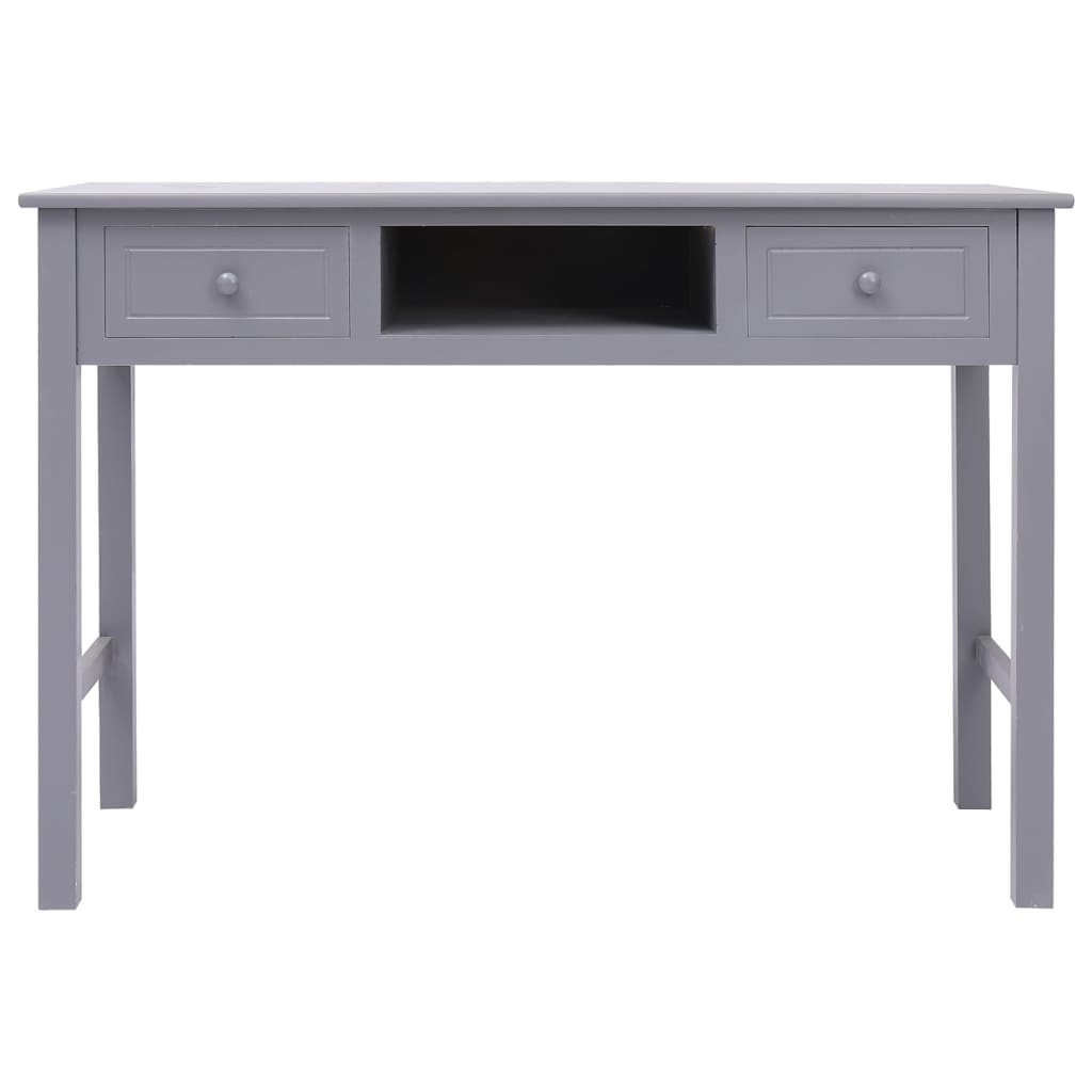 vidaXL Psací stůl šedý 108 x 45 x 76 cm masivní pavlovnie