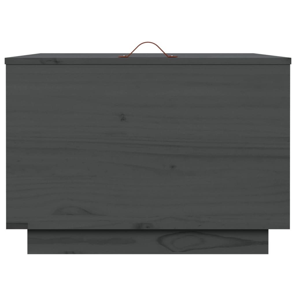 vidaXL Úložné boxy s víkem 3 ks šedé masivní borové dřevo