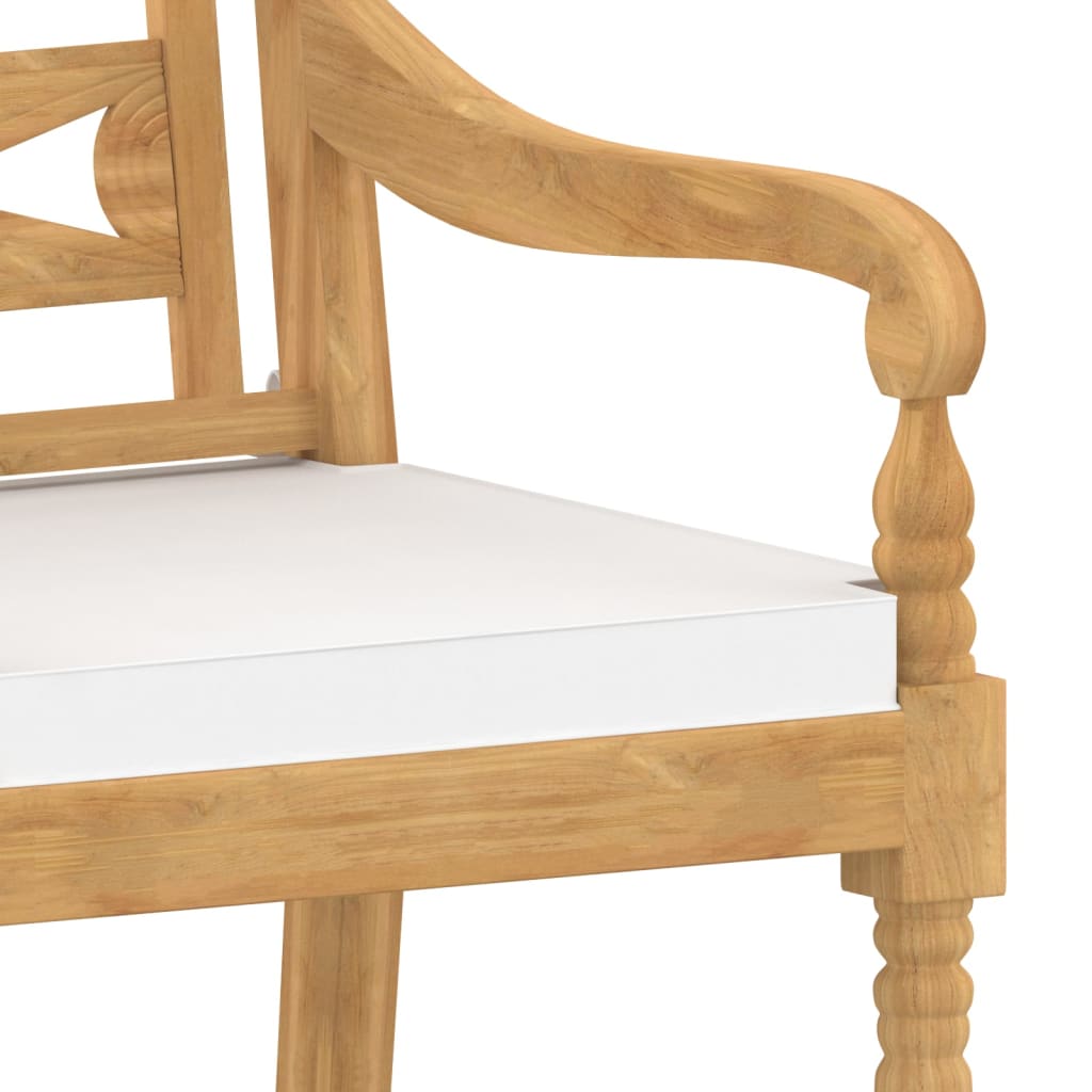 vidaXL Židle Batavia 6 ks s poduškami masivní teakové dřevo