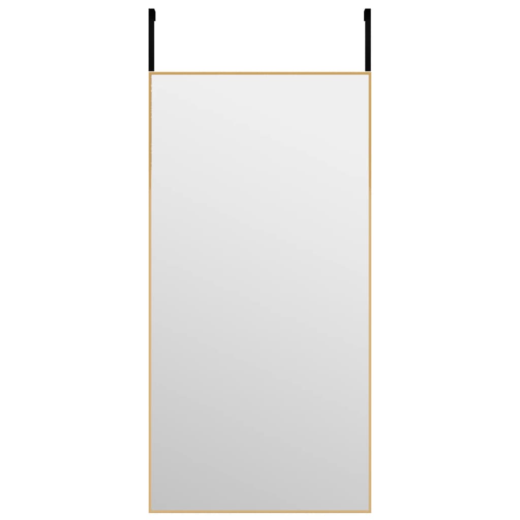 vidaXL Zrcadlo na dveře zlaté 40 x 80 cm sklo a hliník