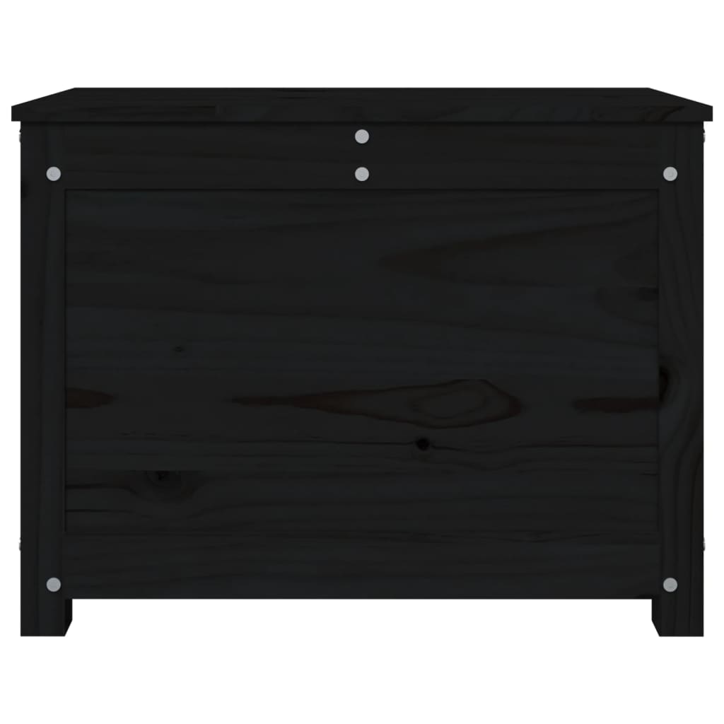 vidaXL Úložný box černý 60x32x45,5 cm masivní borové dřevo