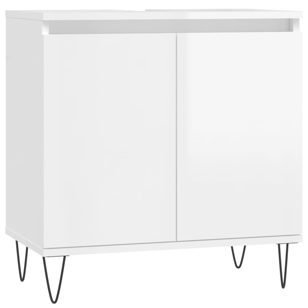 vidaXL Koupelnová skříňka lesklá bílá 58 x 33 x 60 cm kompozitní dřevo