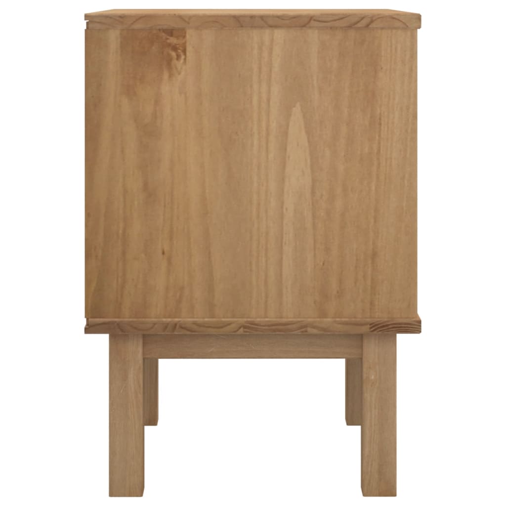 vidaXL Noční stolek OTTA hnědý a bílý 45x39x57 cm masivní borovice