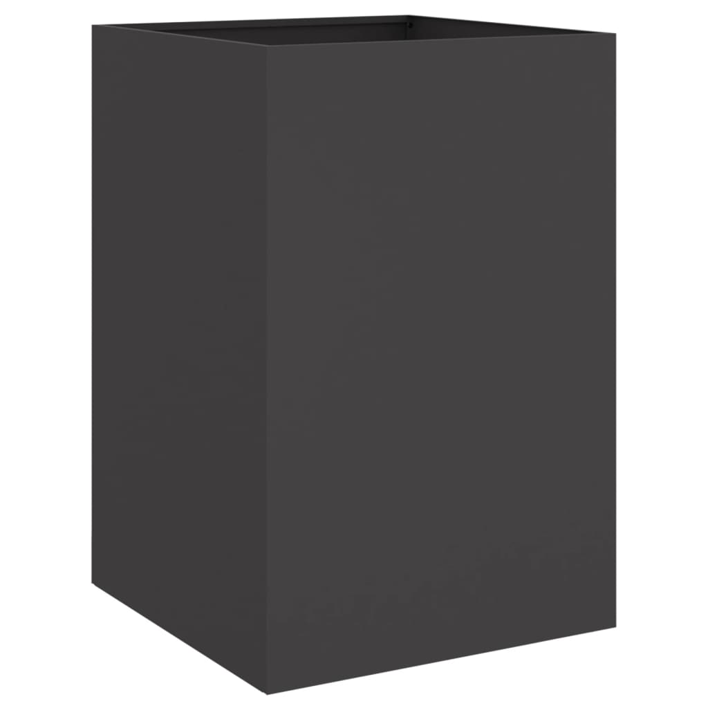 vidaXL Truhlík černý 52 x 48 x 75 cm ocel válcovaná za studena