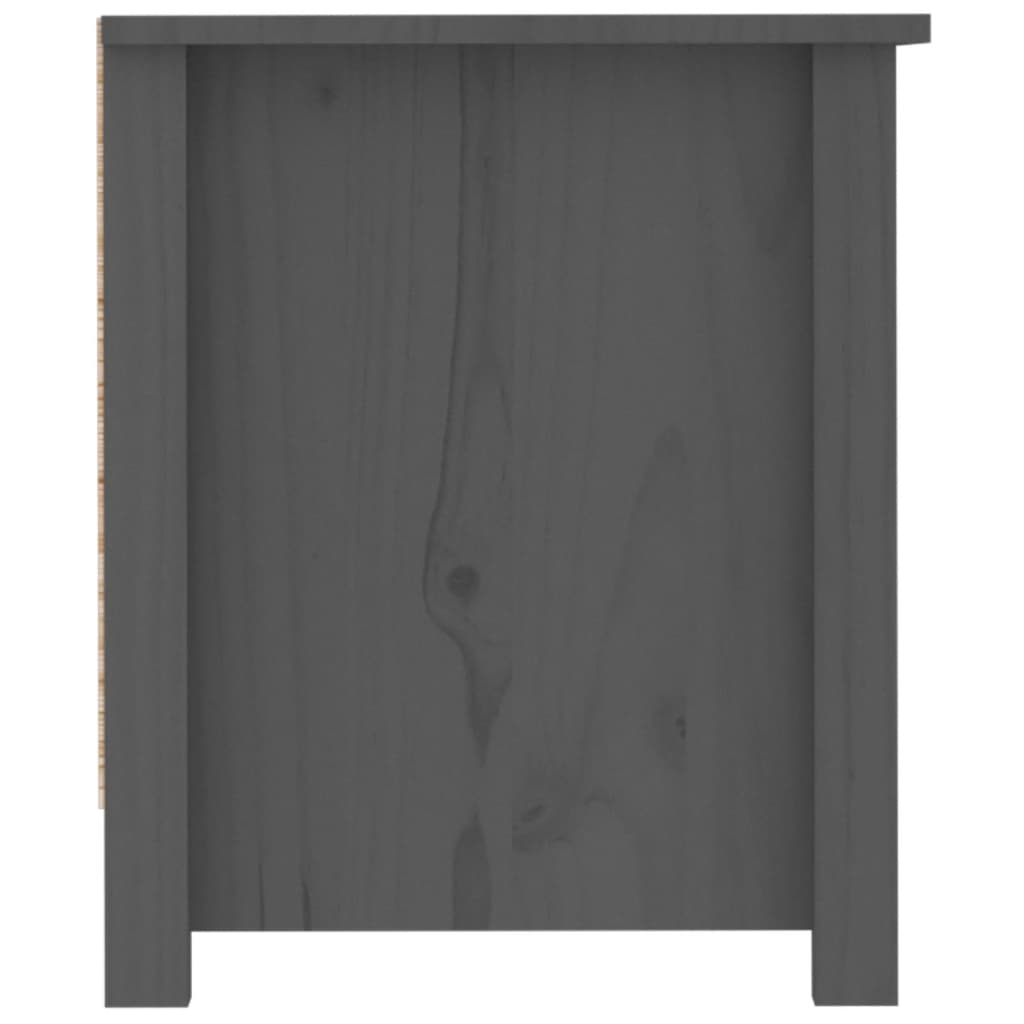 vidaXL Botník šedý 110 x 38 x 45,5 cm masivní borovice