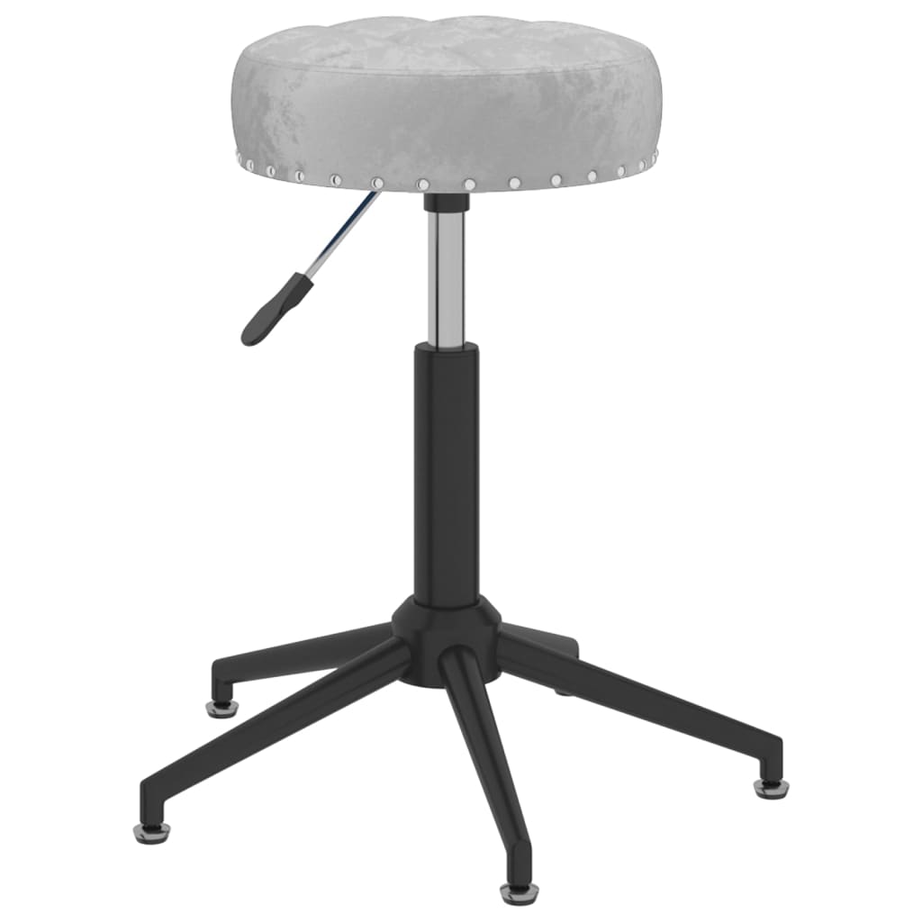vidaXL Otočná masážní stolička šedá samet