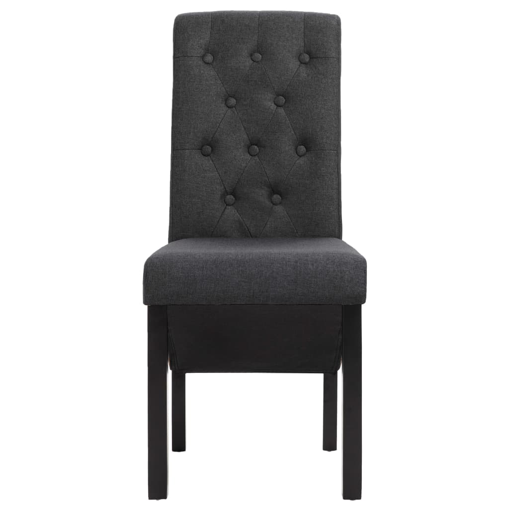 vidaXL Jídelní židle 4 ks tmavě šedé textil
