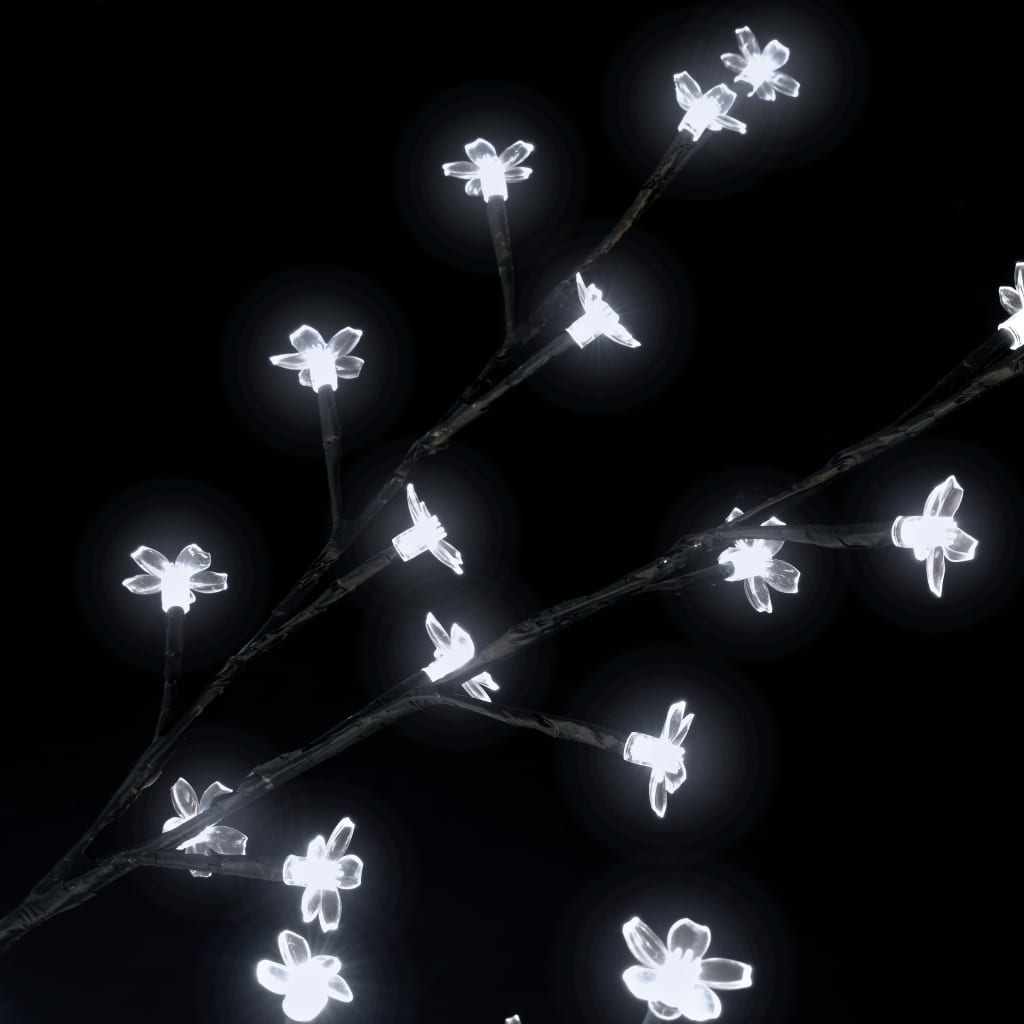 vidaXL Vánoční strom 200 LED chladné bílé světlo třešňový květ 180 cm